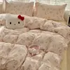 Estilo Ins Sencillo Fresco Pequeño Cama Sábanas de Cama Suministros Juego de Cuatro Piezas Funda de Edredón Sábanas de Cama Dormitorio Estudiante Juego de Tres Piezas 4