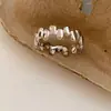 Anillo Geométrico Irregular de Diseño de Nicho para Mujer, Anillo Abierto de Alta Gama Retro Genial Elegante para el Dedo Índice