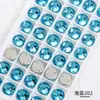 Yiwu Mayoreo Hebilla Plana Redonda Superior Accesorios de Costura Decoración de Bodas Accesorios Hechos a Mano Diamante de Cristal Cosido a Mano Fondo Plano Doble Agujero