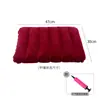 Almohada inflable de PVC con flocado, cómoda para viajes, camping, trenes, aviones, cintura y espalda, de cuero.