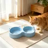 Lindo comedero para gatos de doble salida, bebedero para gatos, comedero elevado inclinado para mascotas, comedero para perros, comedero para alimentos, comedero para gatitos, comedero que protege el cuello