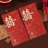 Sobres Rojos para Recién Casados con Palabras Felices, Paquetes Rojos Creativos para Compromiso y Boda, Bolsas de Sobres Rojos para Boda al por Mayor