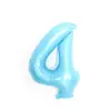 Empaque individual 32 pulgadas medio azul caramelo polvo globo de película de aluminio digital globo azul claro polvo claro decoración de cumpleaños