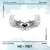 Adesivo de Tatuagem Love Succubus Ervas Semi-Permanente à Prova d'Água Duradouro Casual Asas de Anjo Simulação Tatuagem Feminina Sexy