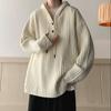 Loose ins hooded short preguiçoso suave quente outono e inverno suéter da moda marca glutinosa suéter vento casaco masculino macio