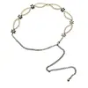 Cinto de Pérolas para Mulheres, Corrente de Cintura de Pérola com Pingente de Alto Padrão, Corrente Decorativa Versátil da Moda para Vestidos e Calças