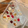 Novos Designs de Strass para Nail Art: Bolas de Strass para Unhas Melard Branco Translúcido Doce de Gelo, Luxo Leve Super Brilhantes Quadradas Grossas Ovo de Pombo Bolas de Strass para Nail Art