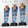 Novo Troféu de Cristal Colorido Celebração Corporativa Honra Presente de Alto Padrão Acessórios Metálicos Tridimensionais 3D Medalha Atacado