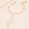 Pulsera de Dedo de Moda Transfronteriza Europea y Americana, Diseño de Lujo Ligero, Cadena Integrada en Cadena para Dedos, Lujo Ligero, Estilo Versátil para el Día a Día