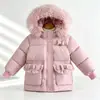 Ropa de Invierno para Niñas Ropa de Algodón para Niños Pequeños y Medianos Chaqueta Cálida con Capucha Acolchada de Terciopelo Plus para Salir Chaqueta de Algodón para Niña Pequeña Yang