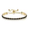 Pulsera de Tenis de Cristal Ajustable Tiliani Estilo Europeo y Americano Zircón Redondo de 4 mm Fila Única Completa de Diamantes Joyería de Piedra Natal Transfronteriza