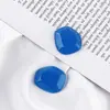Parche de resina de uva morada con corte geométrico japonés, hecho a mano, para pendientes, accesorios de joyería