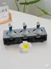 Botella de Perfume, Recipiente para Aceites Esenciales, Cuenco para Aceites Esenciales, Botella de Aceite Esencial con Forma de Hoja, Bandeja de Madera, Herramientas de Masaje para Spa, para Uso en Salones de Belleza
