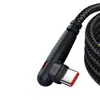 Cabo de Dados de Carregamento Rápido 120w Tipo-C Angular Trançado Tour de Mão Carregamento Super Rápido Cabo de Carregamento 6a para Celular Huawei