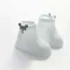 Meias para recém-nascidos, estilo fino de verão, sem costura, meias fofas de cano médio para meninos e meninas, 0-6 meses, atacado