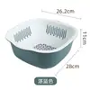 Cesta Escurridora de Doble Capa Multifuncional de Doble Propósito, Tazón para Lavar Verduras del Hogar, Escurridor, Bandeja Escurridora de Cocina para Lavar Frutas