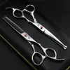 Tijeras de Peluquería de 6.0 pulgadas Rosa y Negra con Piedras Preciosas, Tijeras Rectas, Tijeras para Flequillo, Tijeras para Bebé, Tijeras de Punta Redonda