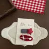 Excelente Pinza para el Cabello de Niña Linda Estrella con Lazo, Pinza Roja de Año Nuevo para Flequillo Lateral de Niña, Accesorio Festivo para el Cabello para el Año Nuevo