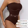 Ropa interior para mujer de cintura ceñida y fruncido transfronterizo, body ligero y ajustado moldeador de cuerpo, pantalón moldeador de cintura, body de belleza transpirable, tanga de cuerpo completo, moldeador de cuerpo