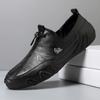 Octopus Marca Independiente Transfronteriza Talla Grande Zapatos de Hombre Cuero Genuino Zapatos de Moda para Hombre Mocasines Zapatos sin Cordones para Hombre Zapatos Casuales de Caña Baja
