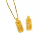 Colgante de Ábaco Giratorio con Incrustaciones de Diamantes Chapado en Oro Estilo Antiguo, Joyería de Colgante Auspicioso Retro Estilo Chino para Mujer