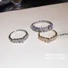 ¡Incrustación poco profunda con brillo! Anillo abierto redondo de espiga de trigo con circonita estilo francés de lujo ligero sensación de alta gama joyería de mano de nicho para mujer