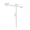 Tienda de ropa estante de exhibición colgante lateral de acero inoxidable cepillado montado en la pared perchero estante colgador de ropa estilo nuevo