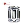 Grau 5a bons produtos gema artificial diamante sintético cortador de esmeralda retangular pequeno oito chanfro carro liso branco zircão