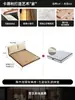 Cama de Madera Estilo Retro Kadeli con Orejas Cama Doble Francesa Dormitorio Principal Borde al Ras Apartamento Pequeño Tela Lavable Cama