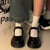 Zapatos Mary Jane de Tacón Alto Estilo Francés para Mujer, Retro, Adecuados con Faldas, Versátiles con una Sola Correa, Moño, Suela Gruesa, Tacón Grueso, Zapatos Pequeños de Piel