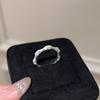 Anillo abierto de metal con circonitas de alta gama, ligero y lujoso, para mujer, con personalidad sencilla, elegante y a la moda, combina con todo.