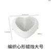 Molde de Silicone para Enfeite de Vela com Design de Papoula DIY Cristal Resina Grande, Médio e Pequeno Grade Fosca Coração Trançado