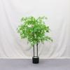 Planta de simulación para el hogar, maceta grande, planta verde biónica, adorno decorativo para el suelo de la sala de estar, bambú Nantian falso de lujo y de alta gama.