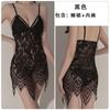 Roupa Íntima Sexy Perspectiva Sexy Vazada Irregular Saia Slip Pura Quer Irmã Real Saia de Renda para Quadril terno