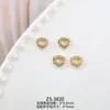 Marco Hueco de Cobre Puro Color Oro Conservante Corazón Octágono Rombus Adecuado para Marco de Diamante Swarovski Accesorios para Uñas
