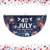 Suministro Exclusivo Transfronterizo para el Día de la Independencia Estadounidense: Bandera Semicircular, Bandera Decorativa en Forma de Abanico, Decoración para Festival de Jardín, Tela Colgante Exterior Personalizada