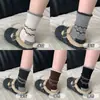 Calcetines de Lana de Lunares para Mujer, Otoño e Invierno, Cálidos y Gruesos, Lindos Calcetines de Media Pantorrilla, Estilo Universitario, Retro, Dulces, Versátiles Calcetines Largos