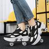 2025 nuevos zapatos heloo, patines para estudiantes, patines para hombres y mujeres, pueden ser una polea voladora de cuatro ruedas para adultos con contracción clave