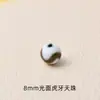 Ágata Tibetana Três Olhos Dzi Contas Redondas DIY Brincadeira Cultural 6/8MM Dente de Tigre Contas Budistas Pulseira Colar Enfeites Acessórios Atacado