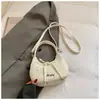 Bolso de Mano con Lazo de Moda para Mujer, Bolso Nube Versátil de Nicho Estilo Coreano, Bolso de Hombro Cruzado a la Moda