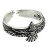 Anillo Águila Plata Tailandesa Retro Águila Pequeña Anillo Abierto Estilo Japonés Retro Anillo de Pareja Plata Águila Dedo Índice Estilo Étnico