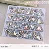 Internet celebridade K9 cristal cor de diamante branco tridimensional especial-em forma Super Flash multi-corte colorido grande diamante laser colorido unhas broca acessórios