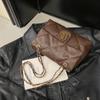 Bolso de Hombro Estilo Occidental Retro de Moda con Pliegues para Mujer 2025 Primavera Nuevo Bordado Acolchado Cadena