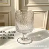 Copo Alto para Suco Jingyuan Doméstico Alto Valor Padrão Árvore Reto Criativo Transparente para Chá de Frutas Cocktail com Bolhas