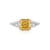 Anillo cuadrado de plata esterlina S925 para mujer con corte de flor de hielo y diamante de alto carbono, moda europea y americana, lujo ligero, Amazon europeo y americano, transfronterizo