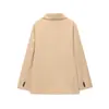 Fabricantes Mayoristas de Ropa para Mujer Transfronterizos 2025Ins Popular Moda Chaqueta de Traje de Doble Botonadura con Abertura en el Dobladillo