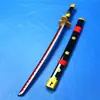 Accesorios de cosplay de anime Hoja de bambú Funda de ABS Cuchillo de Sauron Flujo de tres cuchillos Tai knife One Piece Morado Yan magia sin hoja abierta