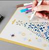 Pintura de Natal modelo oco diy álbum de fotos pintura oca renda régua conta mão acessórios de desenho