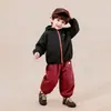 Ropa Infantil Amira 2026 Otoño Nuevo Sudadera con Capucha Forrada de Felpa para Niños Cortavientos para Niñas