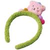 Diadema de Felpa de Oso Pardo para Mujer, Parte Superior Craneal Alta, Lavado de Cara, Aplicación de Mascarilla, Especial, Diadema Peluda, Tarjeta para el Cabello, Tocado